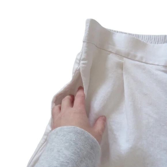 Banana Republic Factory Elegant White Wide-Leg Crop Pants - Picture 11 of 13